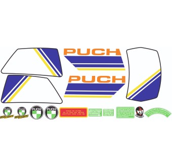 Puch Condor MD 85 Motorbike Stickers Set Yellow - Star Sam