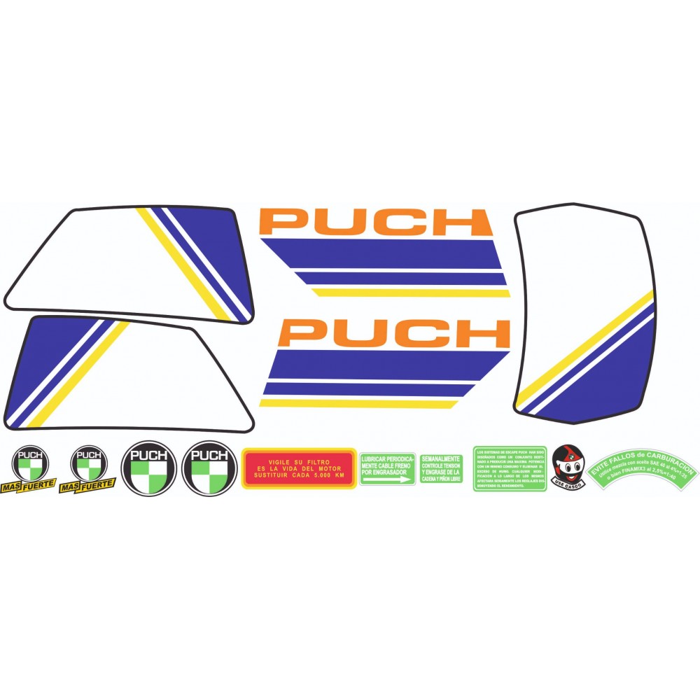Puch Condor MD 85 Motorbike Stickers Set Yellow - Star Sam
