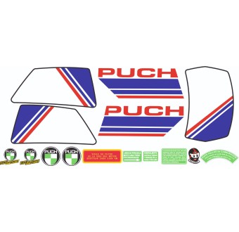 Autocollant Motos Puch Condor MD 85 Set de Sticker Rouge - Star Sam