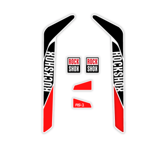 Stickers Pour Velo Rock Shox RS-1 Avant Bordure  29 - Star Sam