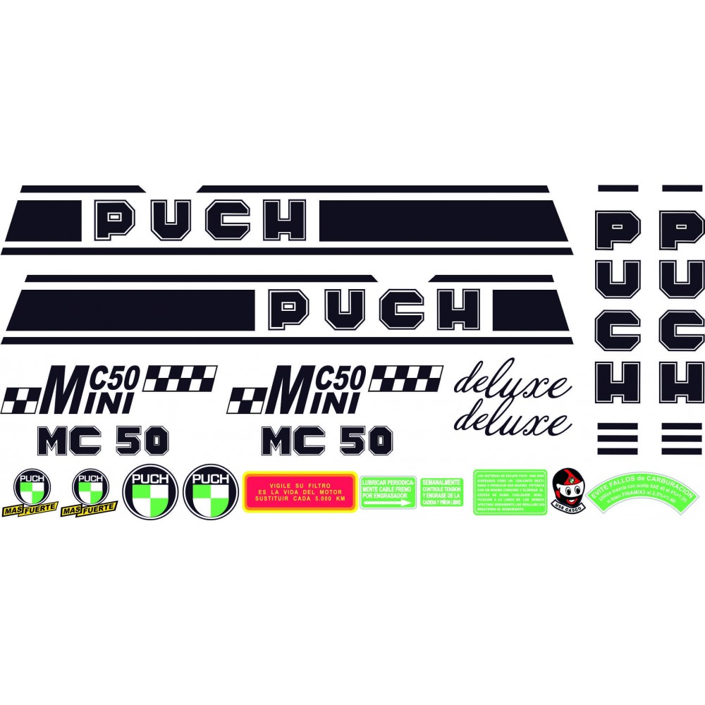 Puch MC 50 Minicross DELUXE Motorbike Stickers  - Star Sam
