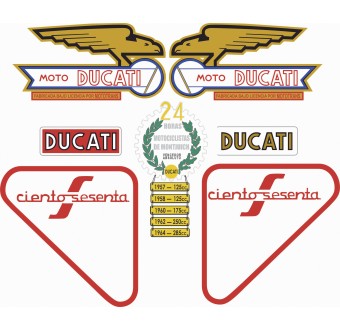 Autocollants Pour Motos Ducati 160 SPORT Set de Stickers - Star Sam