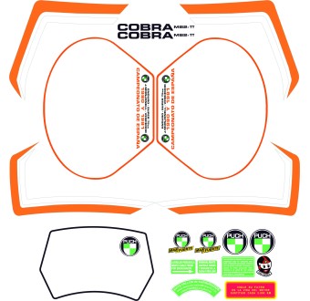 Adesivi Per moto Puch Cobra M82 TT Faro Cuadrado - Star Sam