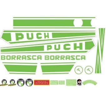 Autocollants Pour Motos Puch Borrasca Set de Sticker - Star Sam