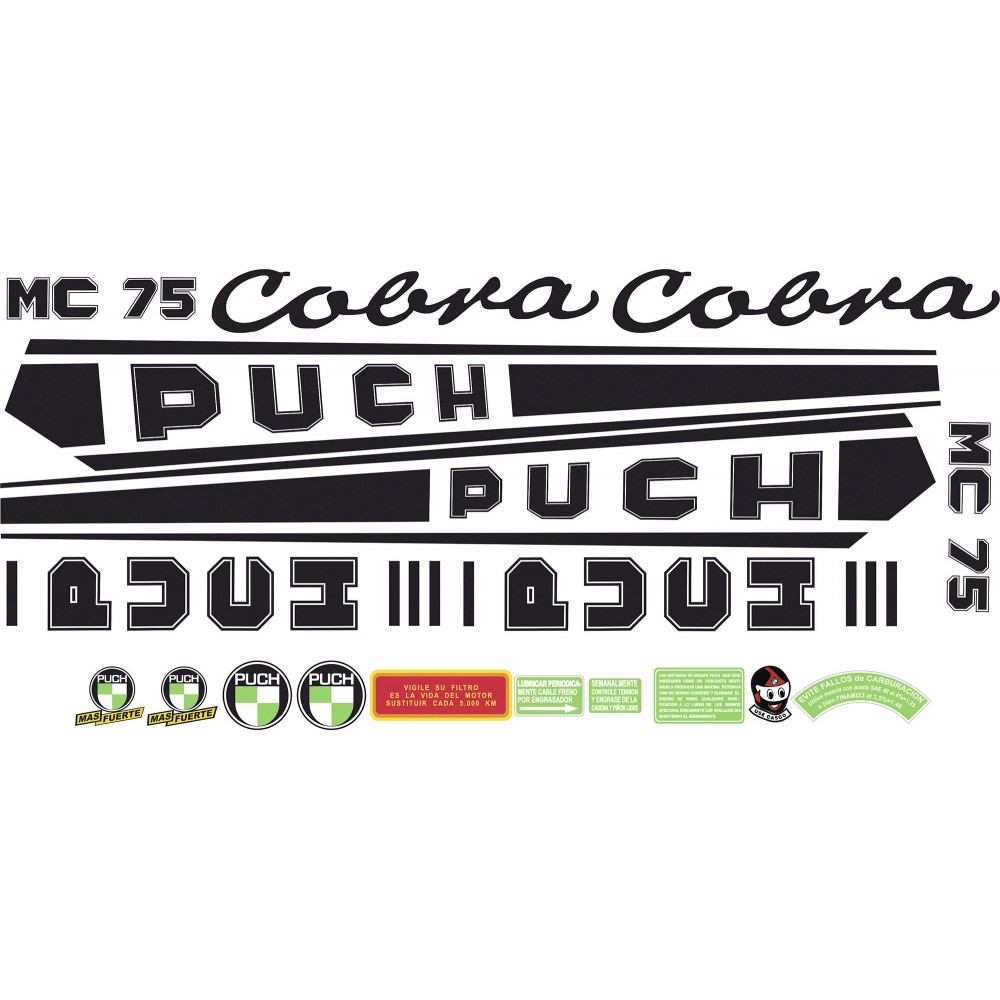 Puch Cobra MC 75 Sticker Set Motorbike Stickers  - Star Sam