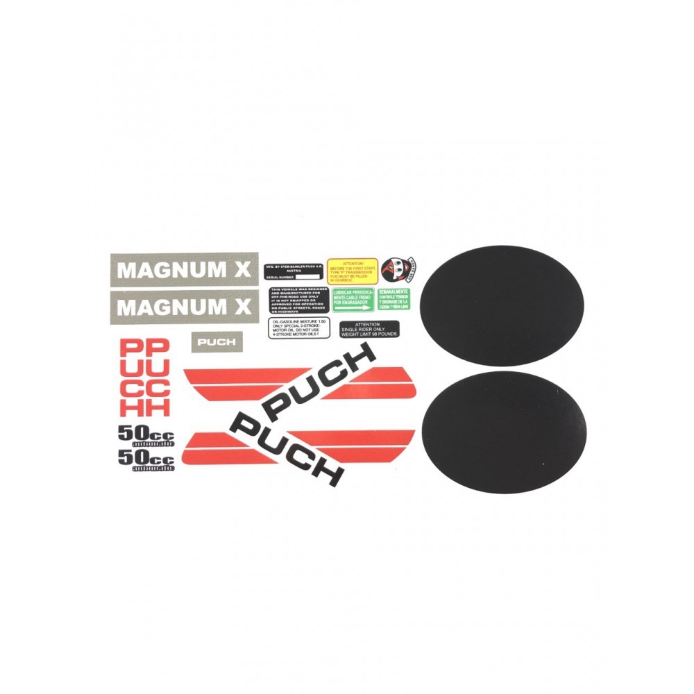 Puch MAGNUM X Motorbike Stickers Sticker Set Red  - Star Sam