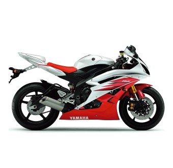 Yamaha YZF R6 Motorbike Stickers Year 2006 White - Star Sam