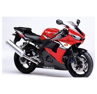 Yamaha YZF R6 Motorrad Aufkleber Jahr 2004 Rot - Star Sam