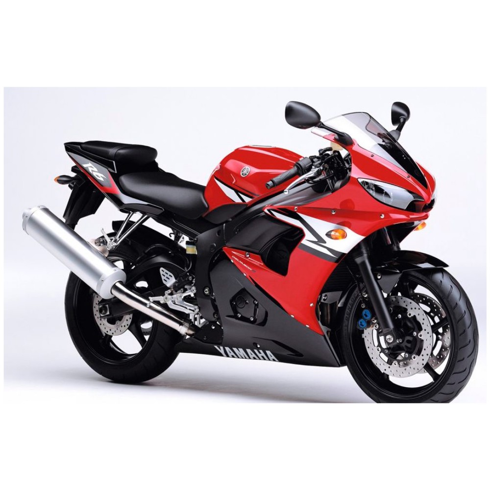 Αυτοκόλλητα μοτοσικλέτας Yamaha YZF R6 Έτος 2004 Κόκκινο - Star Sam