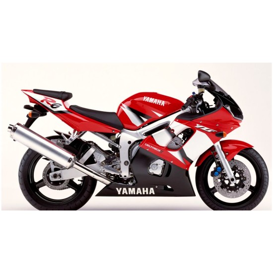 Αυτοκόλλητα μοτοσικλέτας Yamaha YZF R6 Έτος 2002 Κόκκινο - Star Sam