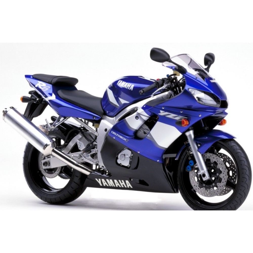Yamaha YZF R6 Motorrad Aufkleber Jahr 2001 Blau - Star Sam