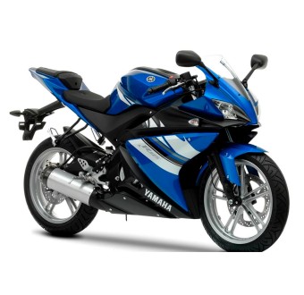 Yamaha YZF 125R Motorrad Aufkleber Jahr 2009 Blau - Star Sam