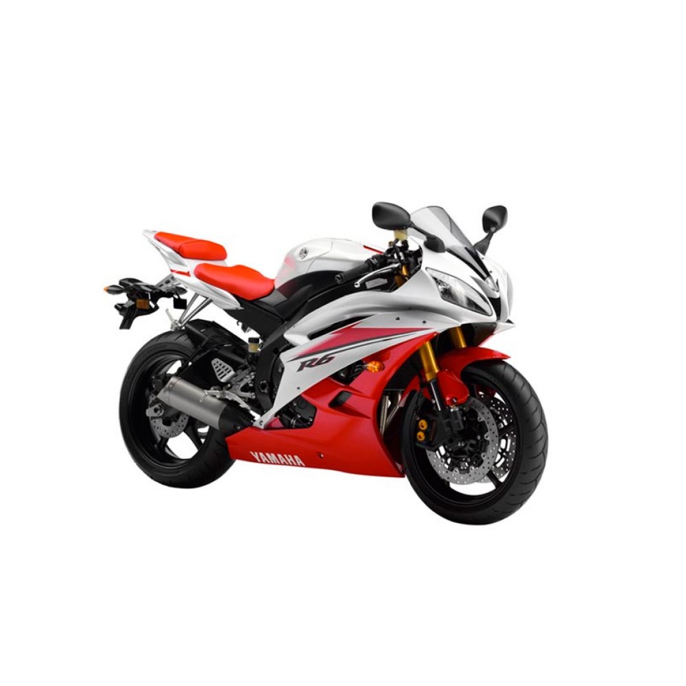 Αυτοκόλλητα μοτοσικλέτας Yamaha YZF R6 Έτος 2007 Λευκό και Κόκκινο - Star Sam