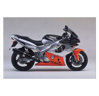 Yamaha YZF 600 R Motorrad Aufkleber Schwarz-Orange - Star Sam