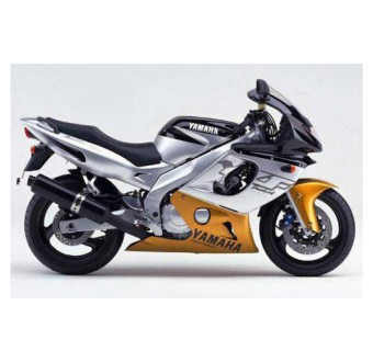 Αυτοκόλλητα Moto Yamaha YZF 600 R 1998-01 Μαύρο-Γκρι-Κίτρινο - Star Sam