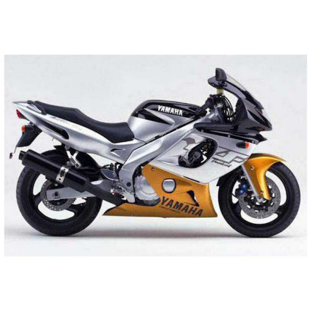 Αυτοκόλλητα Moto Yamaha YZF 600 R 1998-01 Μαύρο-Γκρι-Κίτρινο - Star Sam