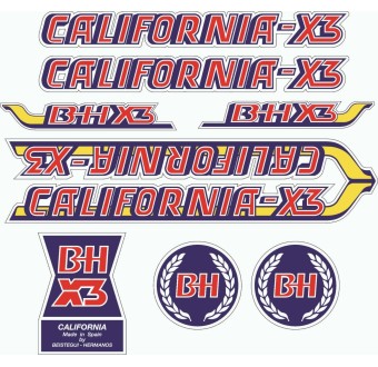 BH Complete Set California-X3 Kit Bike Sticker - Star Sam