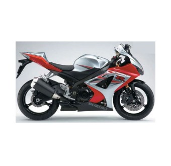 Αυτοκόλλητα μοτοσικλέτας Suzuki GSXR 1000 Έτος 2007 Ασημί και Κόκκινο - Star Sam