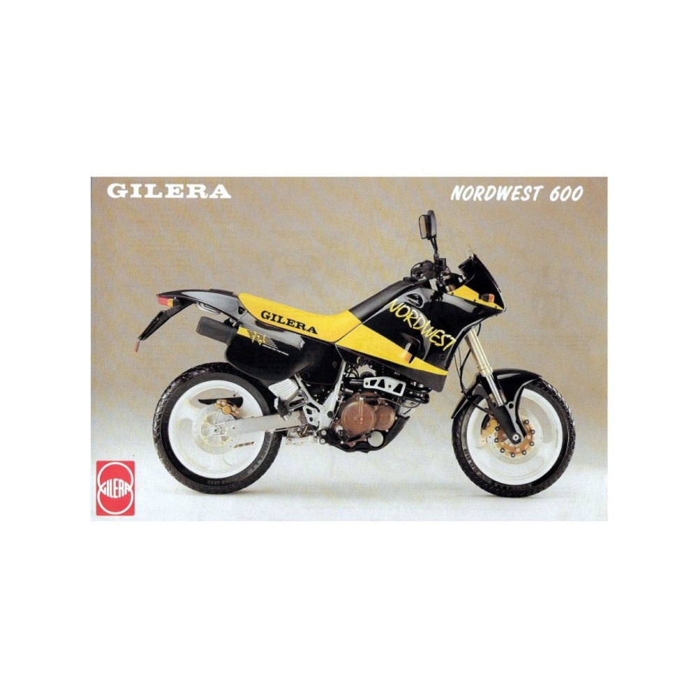Gilera SuperMotard NORDWEST 600 Motorbike Stickers Yellow - Star Sam