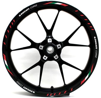 Pegatinas Para llantas De Moto Ducati Corse Italia 2  - Star Sam