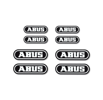 Abus Black Background Helmet Bike Sticker Choose Colour - Star Sam