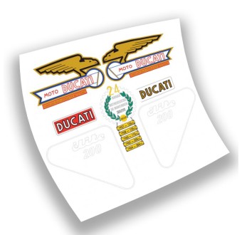 Autocollant Motos Ducati Elite 200 serie 2 Set Stickers - Star Sam