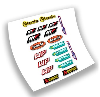 Sponsors WP Motorex Twin Air 20 Motorbike Stickers - Star Sam