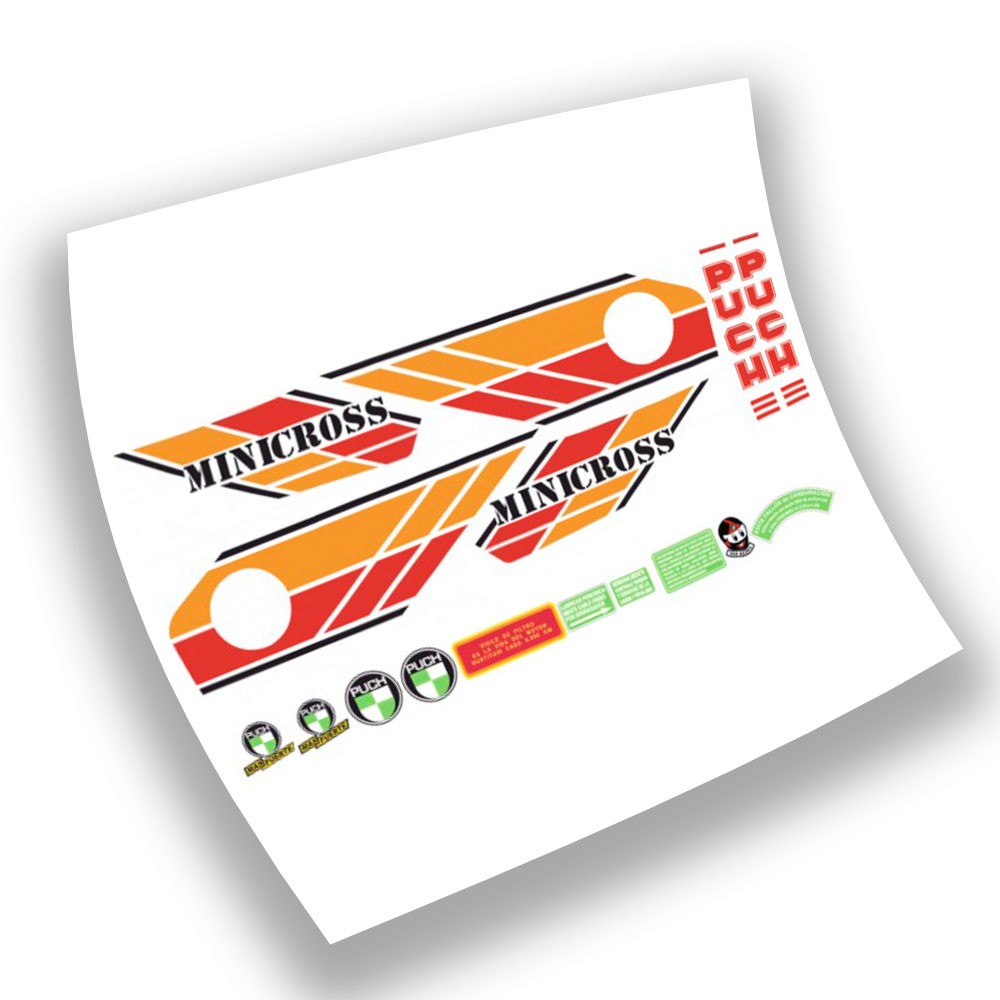 Puch Minicross 3 Sticker Set Motorbike Stickers  - Star Sam