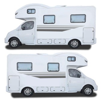 Adesivi Laterali  Colore Grigio Camper - Roulotte - Star Sam