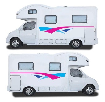 Caravan Sidestripes Colours Stickers - Decals - Star Sam