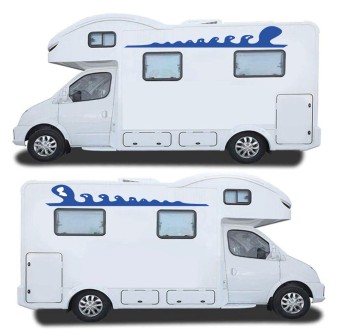 Autocolante para caravanas Listras laterais Sea Waves - Star Sam