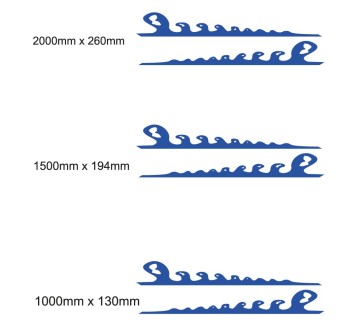 Autocolante para caravanas Listras laterais Sea Waves - Star Sam