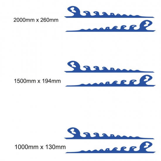 Autocolante para caravanas Listras laterais Sea Waves - Star Sam