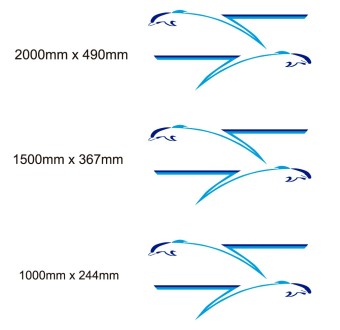Adesivi Per Camper-Roulotte Con Il Disegno Del Delfino - Star Sam
