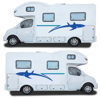 Autocollants Pour Camping Car Avec Le Motif Du Requin - Star Sam