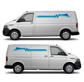 Autocolantes Sidestripes Para Caravana Cor Azul - Star Sam