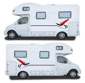 Set Autocollants Pour La Caravane Thème Maritime Mod.4 - Star Sam