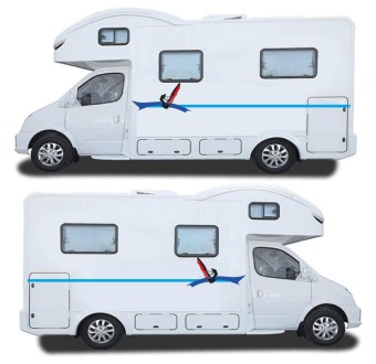 Set Autocollants Pour La Caravane Thème Maritime Mod.6 - Star Sam