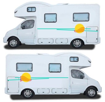 Caravan Sticker Set Abstract Style Mod.53 - Star Sam