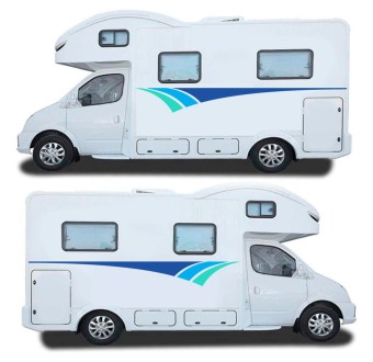 Set Autocollants Caravan Style Abstrait  Mod.56 - Star Sam