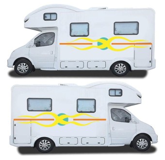 Caravan Sticker Set Abstract Style Mod.59 - Star Sam