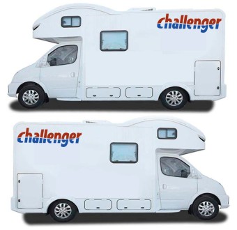 Challenger Wohnwagen Aufkleber Set - Star Sam