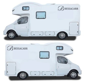 Besscarr Wohnwagen Aufkleber Set - Star Sam