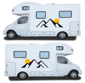 Abstrakt Stil Caravan Aufkleber Set für Wohnwagen Mod.61 - Star Sam