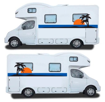 Set Autocollants Pour La Caravane Thème Maritime Mod.8 - Star Sam