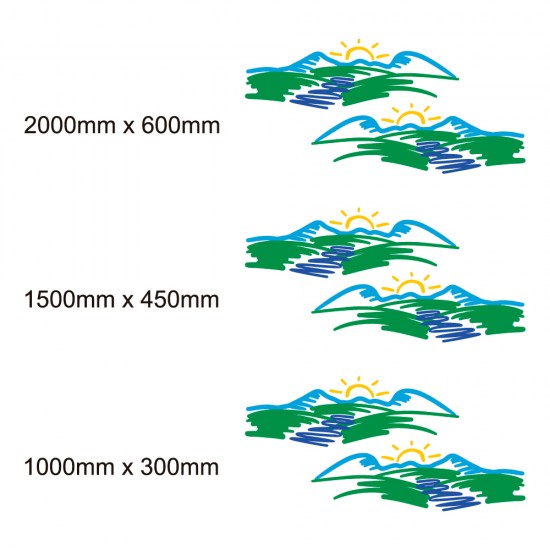 Juego De Pegatinas Para Caravanas Franjas Paisaje Montaña - Star Sam