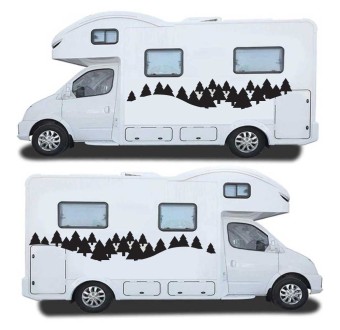 Abstrakt Stil Caravan Aufkleber Set für Wohnwagen Mod.64 - Star Sam