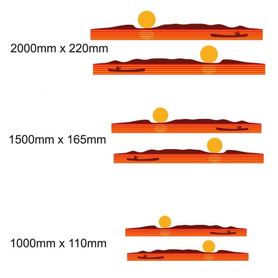 Juego De Pegatinas Para Caravanas Franjas Puesta De Sol - Star Sam