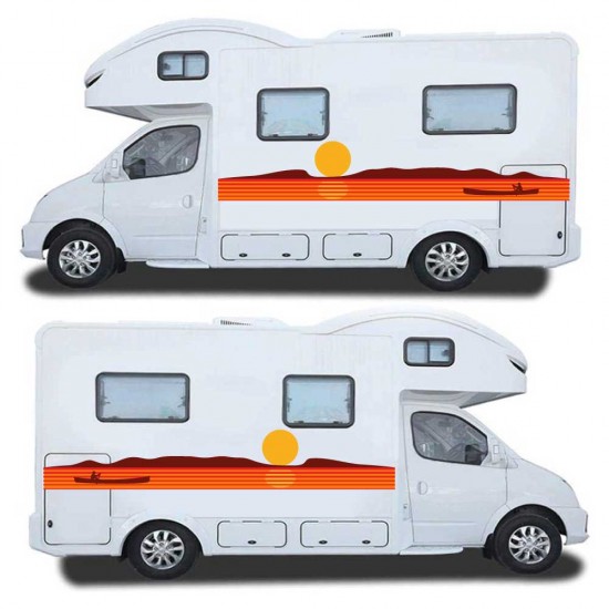 Set Di Adesivi Per Caravan In Stile Astratto Mod.66 - Star Sam