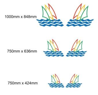 Set Autocollants Pour La Caravane Thème Maritime Mod.12 - Star Sam